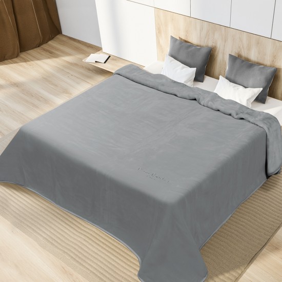 ΚΟΥΒΕΡΤΑ ΜΟΝΗ 160X220 PIERRE CARDIN NANCY  545 GREY(51)