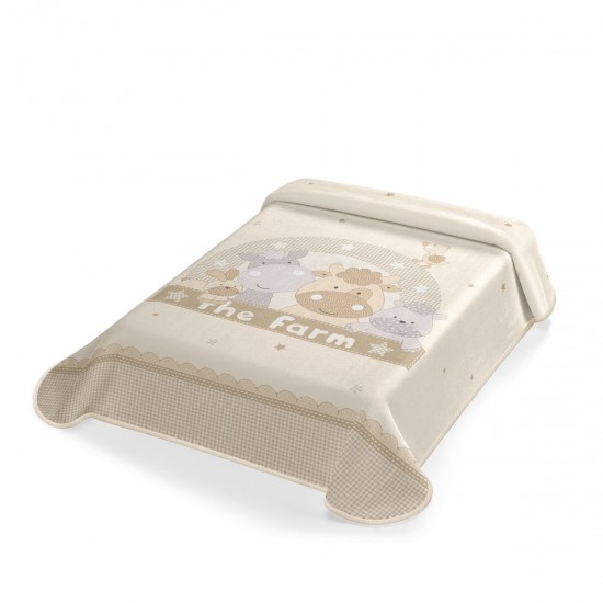 ΚΟΥΒΕΡΤΑ ΙΣΠΑΝΙΑΣ ΚΟΥΝΙΑΣ 110X140 BELPLA STER 664 BEIGE