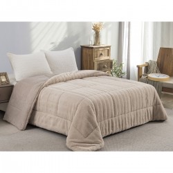 ΚΟΥΒΕΡΤΟΠΑΠΛΩΜΑ ΓΟΥΝΑ/FLANNEL ΜΟΝΟ 160X220 ADAM HOME (920) TAUPE