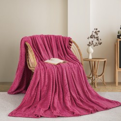 ΚΟΥΒΕΡΤΑ  FLEECE ΥΠΕΡΔΙΠΛΟ 220X240 ADAM HOME (550)  FUCHSIA(21)