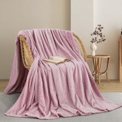 ΚΟΥΒΕΡΤΑ  FLEECE ΗΜΙΔΙΠΛΟ 180X240 ADAM HOME (550) PINK  (64)