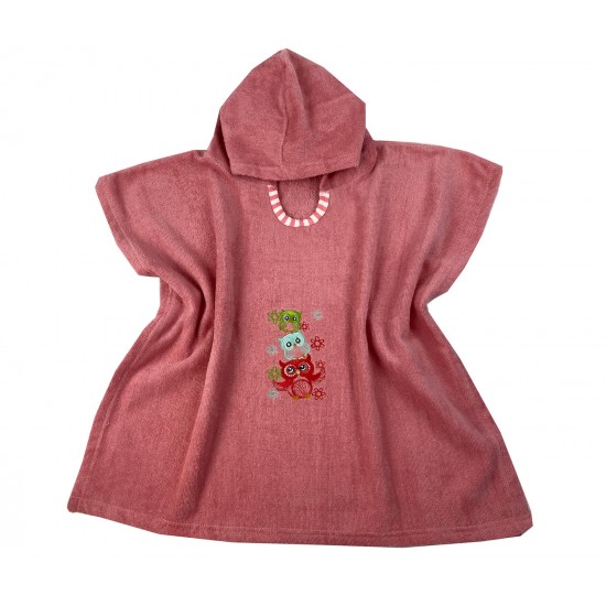 ΠΑΙΔΙΚΟ ΠΟΝΤΣΟ 2-4 ΕΤΩΝ FAMILY OWLS 55X110