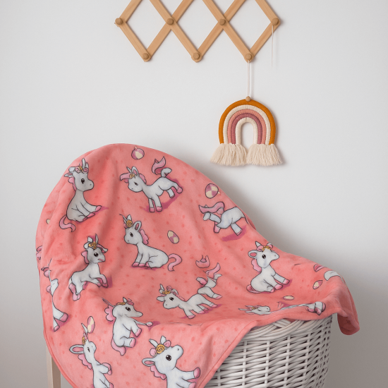ΒΡΕΦΙΚΗ ΚΟΥΒΕΡΤΑ ΚΟΥΝΙΑΣ (110Χ140) ΒΕΛΟΥΤΕ BABY UNICORN