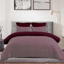ΣΕΝΤΟΝΙ ΜΕ ΛΑΣΤΙΧΟ (160X200+30) BOHO RED WINE