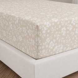 ΣΕΝΤΟΝΙΑ ΜΟΝΑ (ΣΕΤ) ΜΕ ΛΑΣΤΙΧΟ (100X200+30) EMILY BEIGE