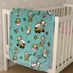 ΒΡΕΦΙΚΗ ΚΟΥΒΕΡΤΑ ΚΟΥΝΙΑΣ (110Χ140) ΒΕΛΟΥΤΕ HAPPY ZOO