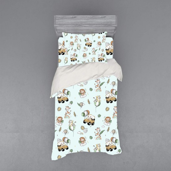 ΠΑΙΔΙΚΟ ΣΕΝΤΟΝΙ ΜΕ ΛΑΣΤΙΧΟ 1Χ(105Χ200+30)+1Χ(52Χ72) HAPPY ZOO