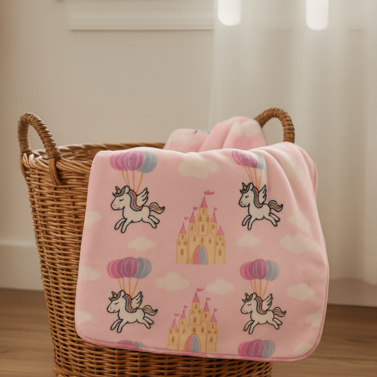 ΒΡΕΦΙΚΗ ΚΟΥΒΕΡΤΑ ΚΟΥΝΙΑΣ (110Χ140) ΒΕΛΟΥΤΕ UNICORN FLY