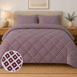ΠΑΠΛΩΜΑ ΥΠΕΡΔΙΠΛΟ 220X240 ARIEL RED WINE