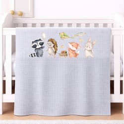 ΒΡΕΦΙΚΗ ΚΟΥΒΕΡΤΑ ΠΙΚΕ ΚΟΥΝΙΑΣ 110 Χ 140 LIGHT GREY
