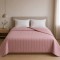 ΚΟΥΒΕΡΛΙ ΥΠΕΡΔΙΠΛΑ 220X240 STRIPE DUSTY ROSE