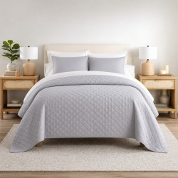 ΚΟΥΒΕΡΛΙ ΥΠΕΡΔΙΠΛΟ ΞΕΝΟΔΟΧΕΙΟΥ 100% CΟTTON GREY