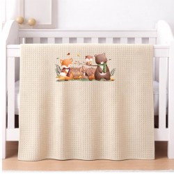 ΒΡΕΦΙΚΗ ΚΟΥΒΕΡΤΑ ΠΙΚΕ ΚΟΥΝΙΑΣ 110 Χ 140 BEIGE