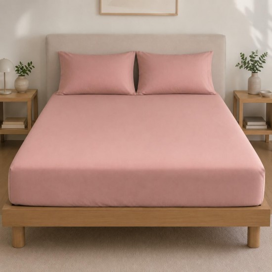 ΣΕΝΤΟΝΙ ΜΕ ΛΑΣΤΙΧΟ ΠΕΝΝΙΕ DUSTY ROSE (1.20X2.00+0.40)