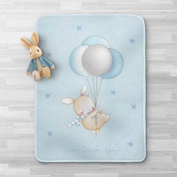 Κουβέρτα Κούνιας 100x140 - Sweet Dreams Baby Σιέλ