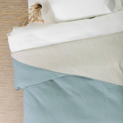 Κουβερλί Μονό 160x240 Diamand Μέντα / Εκρού