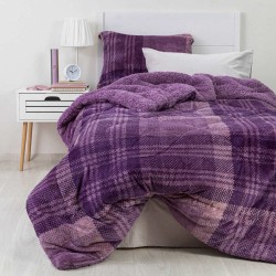 Κουβερτοπάπλωμα Μονό Παιδικό 160X220 - Boxy Μωβ