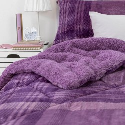 Κουβερτοπάπλωμα Μονό Παιδικό 160X220 - Boxy Μωβ