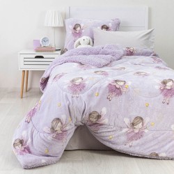 Κουβερτοπάπλωμα Μονό Παιδικό 160X220 - Fantasia Λιλά
