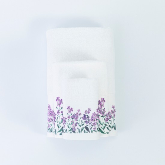 Πετσέτα Προσώπου 50x90 Forget Me Not Εκρού