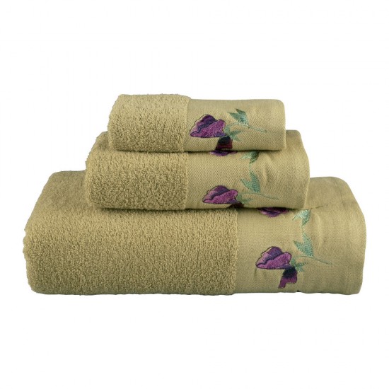 Σετ Πετσέτες 3 Τεμ. (30X50 - 50X90 - 70X140) - Sweet Pea Ώχρα