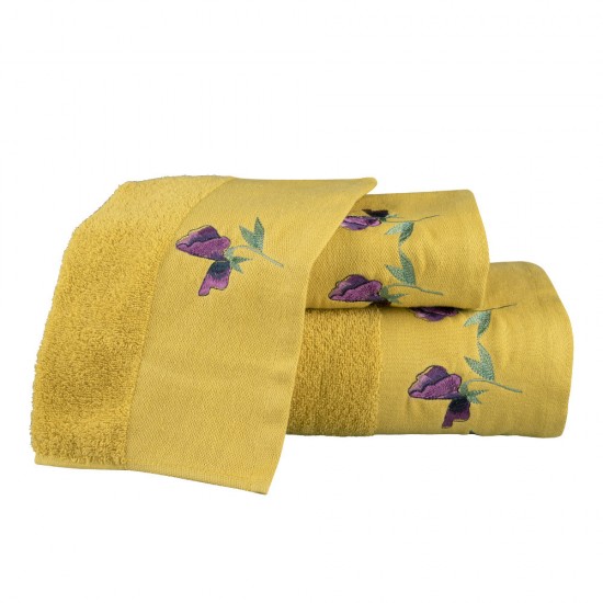 Σετ Πετσέτες 3 Τεμ. (30X50 - 50X90 - 70X140) - Sweet Pea Ώχρα