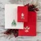 Σετ Πετσέτες 2 Τεμ. (30X50 - 50X90) - Άγιος Βασίλης Κόκκινο Χριστουγεννιάτικες