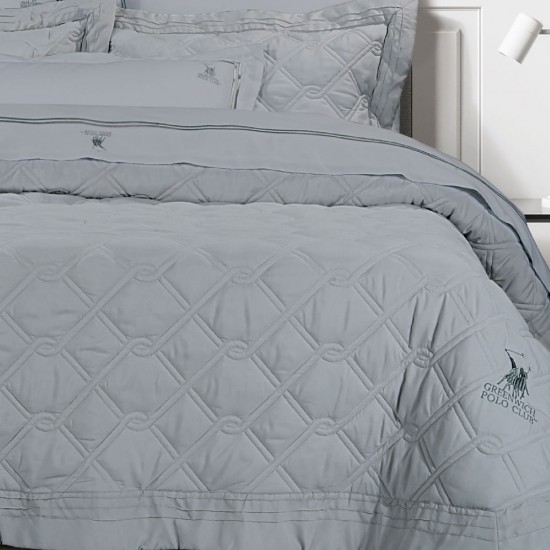 GREENWICH POLO CLUB ΚΟΥΒΕΡΛΙ ΥΠΕΡΔΙΠΛΟ ΣΕΤ 2163 GREY