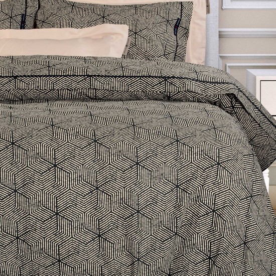 GREENWICH POLO CLUB ΣΕΤ ΣΕΝΤΟΝΙΑ ΥΠΕΡΔΙΠΛΑ ESSENTIAL 2366 BEIGE, BLACK