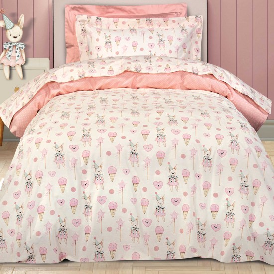 GREENWICH POLO CLUB ΣΕΤ ΣΕΝΤΟΝΙΑ ΜΟΝΑ ESSENTIAL 8859 IVORY, PINK