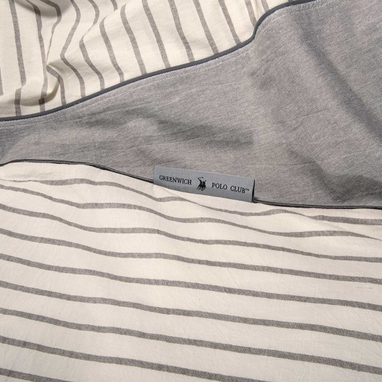 GREENWICH POLO CLUB ΠΑΠΛΩΜΑΤΟΘΗΚΗ ΣΕΤ ΥΠΕΡΔΙΠΛH ESSENTIAL 2296 GREY, WHITE
