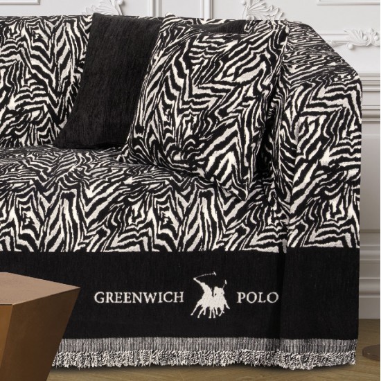 GREENWICH POLO CLUB ΡΙΧΤΑΡΙ 180Χ300 ESSENTIAL 3935 BLACK, TAUPE