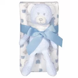 GREENWICH POLO CLUB ΚΟΥΒΕΡΤΑ ΠΙΚΕ 75X100 ΒΑΒΥ ESSENTIAL 8854 BLUE, WHITE