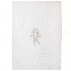 GREENWICH POLO CLUB ΚΟΥΒΕΡΤΑ ΠΙΚΕ 75X100 ΒΑΒΥ ESSENTIAL 8858 GREY, WHITE