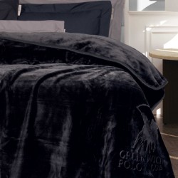 GREENWICH POLO CLUB ΚΟΥΒΕΡΤΑ VELOUR ΥΠΕΡΔΙΠΛH ESSENTIAL 3440 ΜΑΥΡΟ