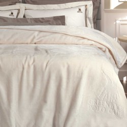 GREENWICH POLO CLUB ΚΟΥΒΕΡΤΑ VELOUR ΥΠΕΡΔΙΠΛH ESSENTIAL 3441 WHITE