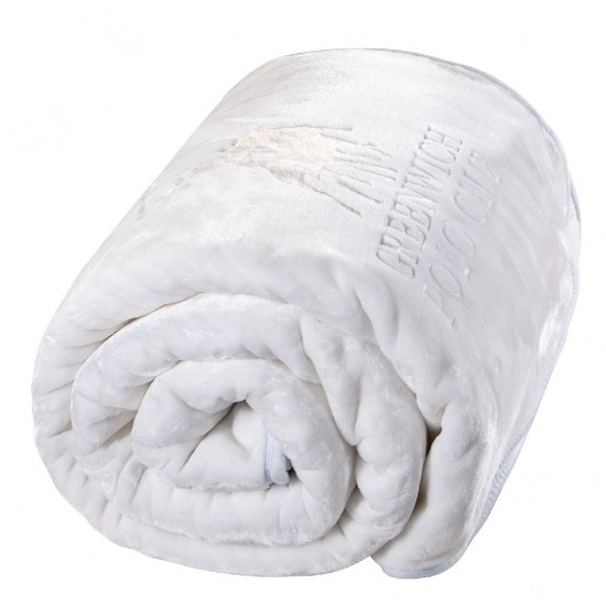 GREENWICH POLO CLUB ΚΟΥΒΕΡΤΑ VELOUR ΥΠΕΡΔΙΠΛΗ ESSENTIAL 3470 WHITE