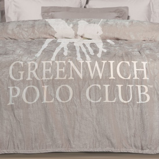 GREENWICH POLO CLUB ΚΟΥΒΕΡΤΑ FLEECE 160X220 ESSENTIAL 3490 TAUPE