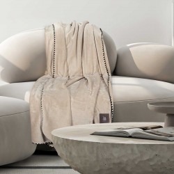 GREENWICH POLO CLUB ΚΟΥΒΕΡΤΑ ΚΑΝΑΠΕ FLEECE 130Χ170 ESSENTIAL 4438 BEIGE