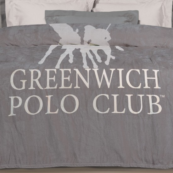 GREENWICH POLO CLUB ΚΟΥΒΕΡΤΑ FLEECE ΥΠΕΡΔΙΠΛH 3489 GREY