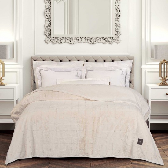 GREENWICH POLO CLUB ΚΟΥΒΕΡΤΑ FAUX FUR ΥΠΕΡΔΙΠΛΗ PREMIUM 3451 IVORY