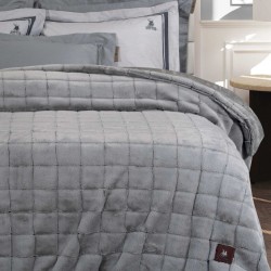 GREENWICH POLO CLUB ΚΟΥΒΕΡΤΑ FAUX FUR ΥΠΕΡΔΙΠΛΗ 3452 GREY
