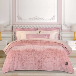 GREENWICH POLO CLUB ΚΟΥΒΕΡΤΑ FAUX FUR ΥΠΕΡΔΙΠΛΗ PREMIUM 3499 SALMON