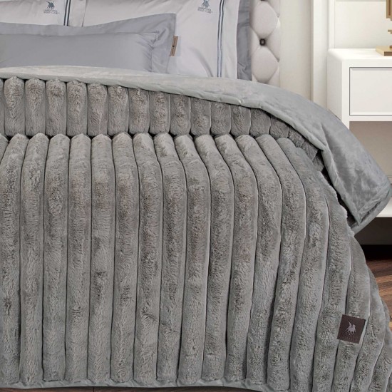 GREENWICH POLO CLUB ΚΟΥΒΕΡΤΑ FAUX FUR ΥΠΕΡΔΙΠΛΗ PREMIUM 3831 TAUPE