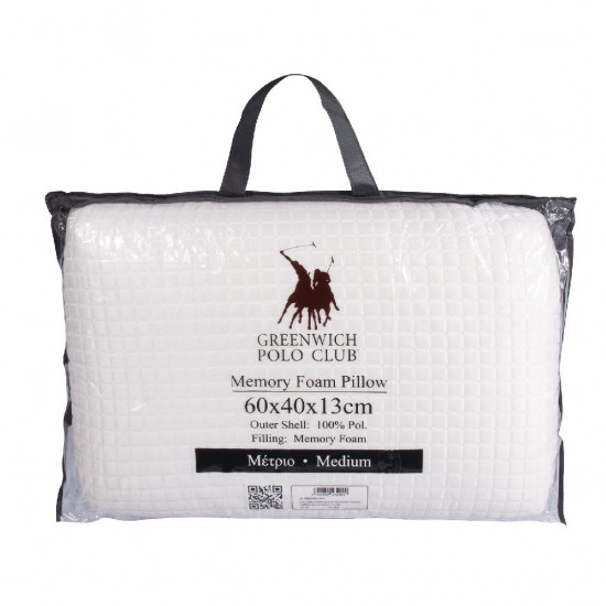 GREENWICH POLO CLUB ΜΑΞΙΛΑΡΙ MEMORY FOAM 60Χ40 2342 WHITE