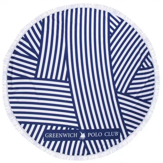GREENWICH POLO CLUB ΠΕΤΣΕΤΑ ΣΤΡΟΓΓΥΛΗ ΘΑΛΑΣΣΗΣ 3688 BLUE, WHITE