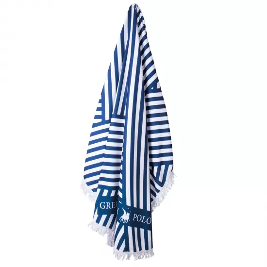 GREENWICH POLO CLUB ΠΕΤΣΕΤΑ ΣΤΡΟΓΓΥΛΗ ΘΑΛΑΣΣΗΣ 3688 BLUE, WHITE