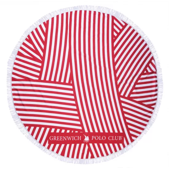 GREENWICH POLO CLUB ΠΕΤΣΕΤΑ ΣΤΡΟΓΓΥΛΗ ΘΑΛΑΣΣΗΣ 3689 RED, WHITE