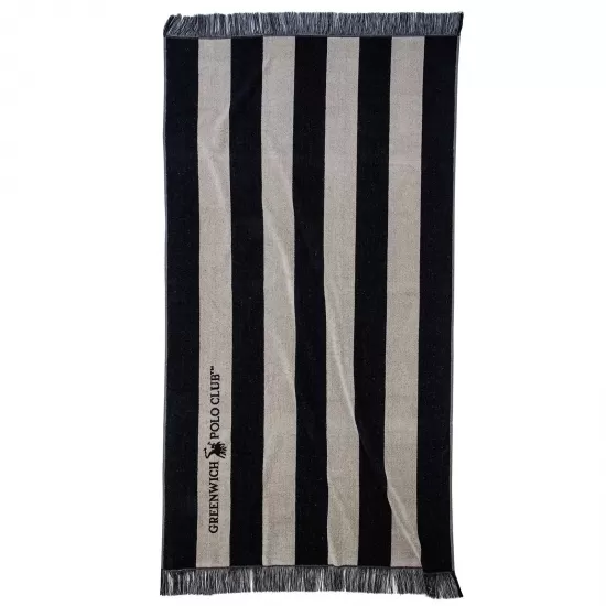 GREENWICH POLO CLUB ΠΕΤΣΕΤΑ ΘΑΛΑΣΣΗΣ 90Χ170 3727 BLACK, TAUPE