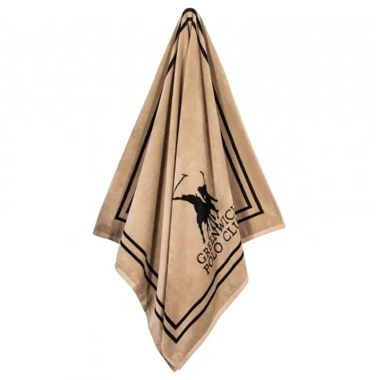 GREENWICH POLO CLUB ΠΕΤΣΕΤΑ ΘΑΛΑΣΣΗΣ 90Χ170 4050 BLACK, TAUPE
